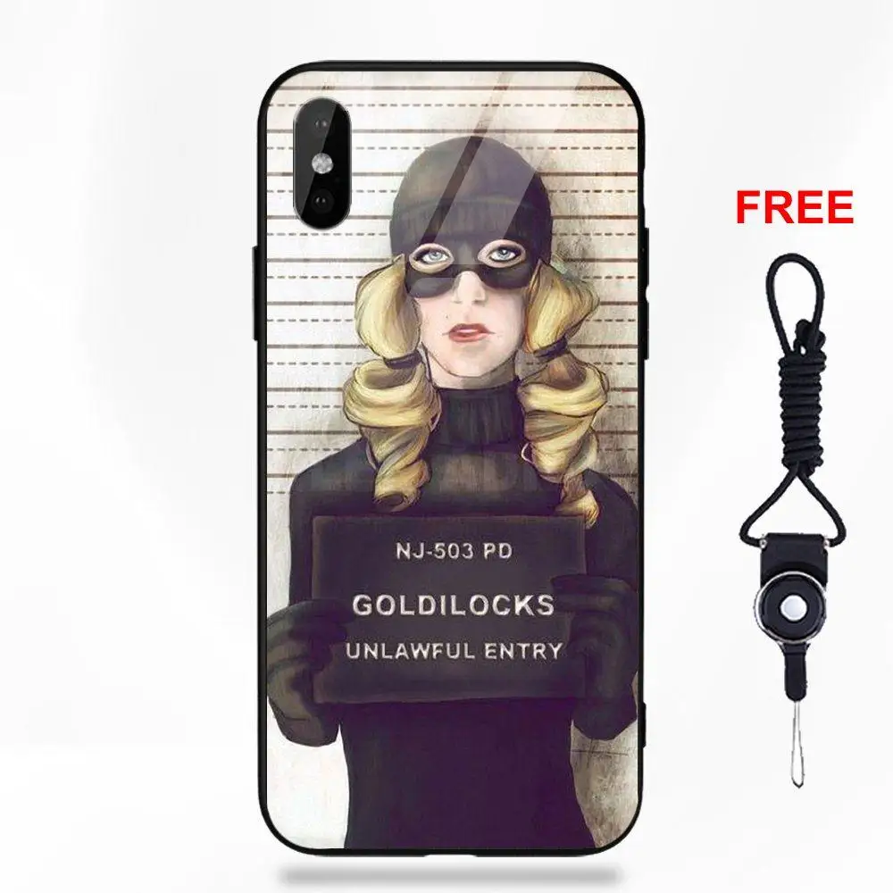 For Apple iPhone 5 5C 5S SE 6 6S 7 8 Plus X XS Max XR Silicone TPU Frame Tempered Glass Shell Tattoo Princess Belle Mug Shot | Мобильные
