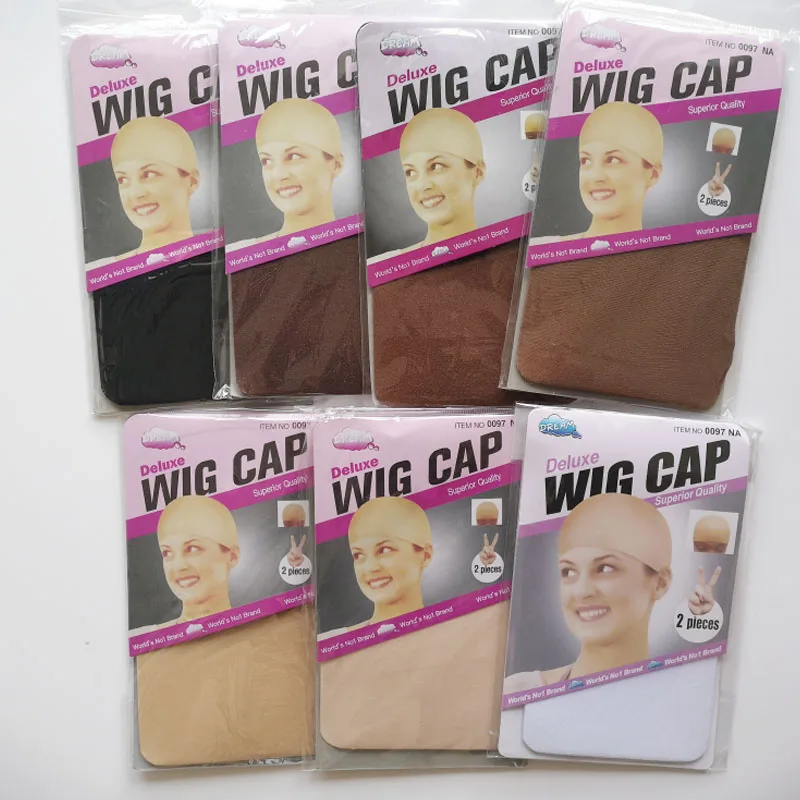 20 шт (10 шт.) Делюкс парик Кепки на сетке Лайнер Hairnet Snood Glueless купол растягивающаяся