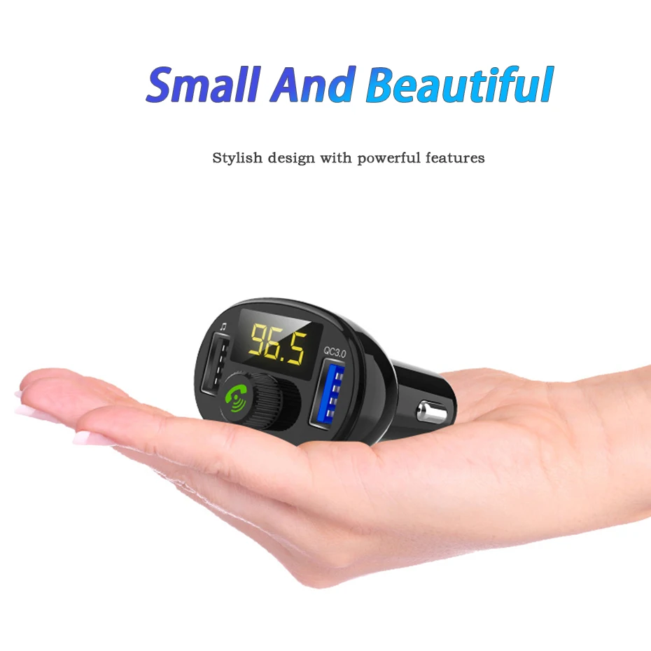 Беспроводной Bluetooth FM передатчик QC 3 0 модулятор автомобильный радиоприемник