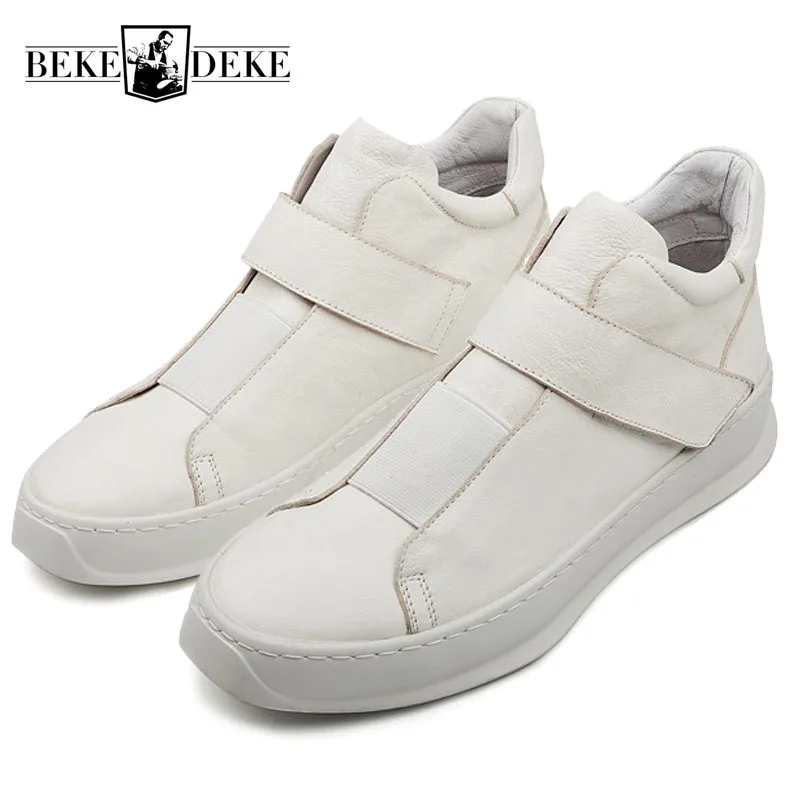 Лоферы мужские без застежки повседневная обувь из воловьей натуральной кожи