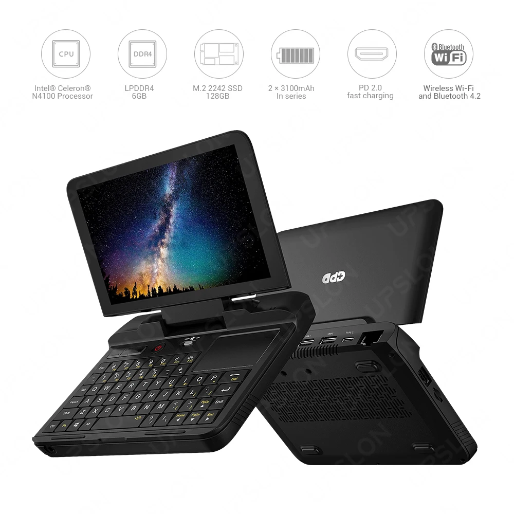 GPD, микропк, микро ПК, мини компьютер, Windows 10 Ubuntu, 6 ГБ ram, 128 Гб SSD, Wi-Fi, Bluetooth, карманный, мини портативный компьютер, ноутбук