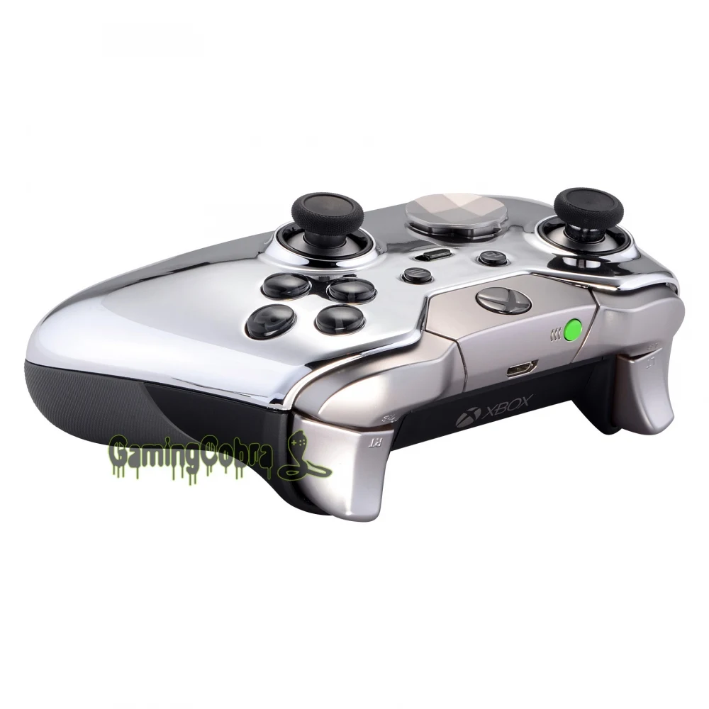 Хром Серебристый Ремонт передней оболочки для Xbox One Elite пульт дистанционного
