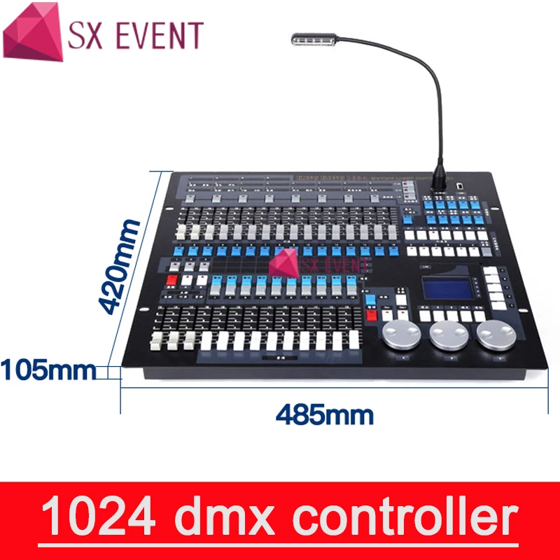 1024 канала DMX512 DMX Контроллер Консоль DJ Диско Оборудование Осветительные консоли Профессиональные сценические световые приборы управление включено