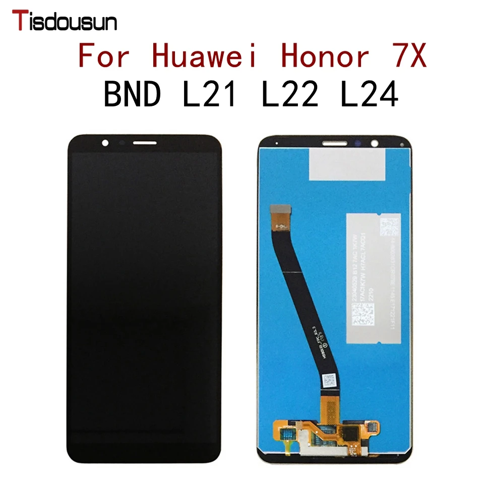 Для Huawei Honor 7X LCD кодирующий преобразователь сенсорного экрана в сборе с рамкой