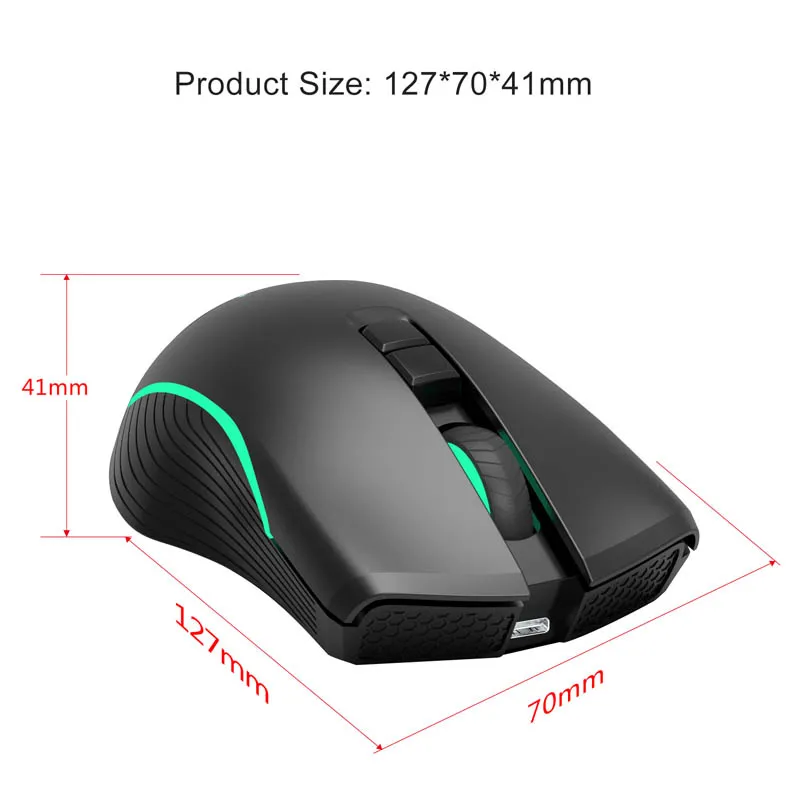 

2.4G Wireless Mouse Backlight Type-C Rechargeable Mouse Mice for Notebook Desktop PC UY8