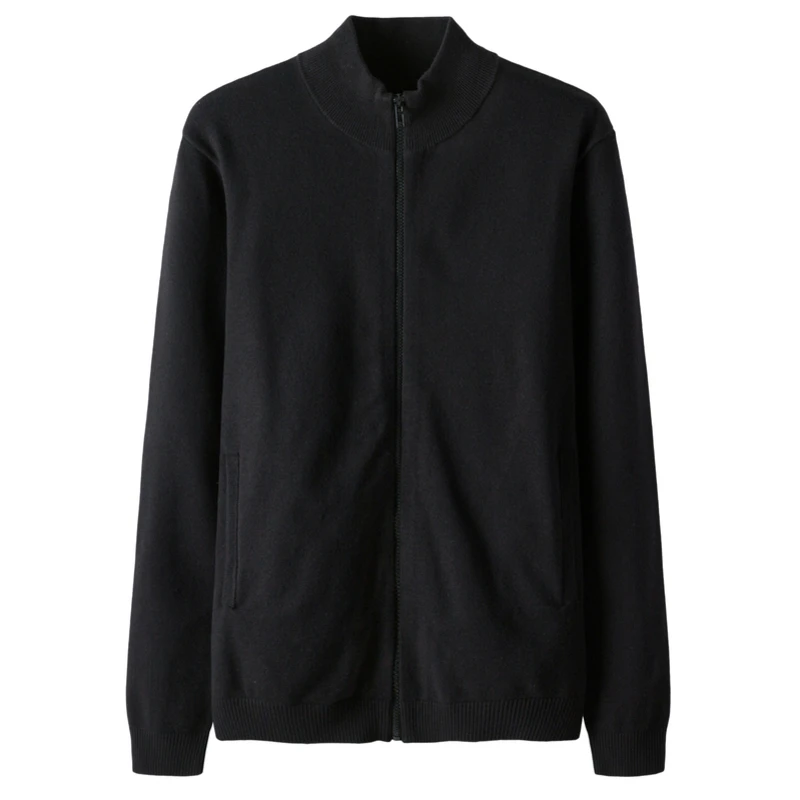 SEMIR Мужской мягкий вязаный кардиган на молнии Ребристый Кардиган со стоячим