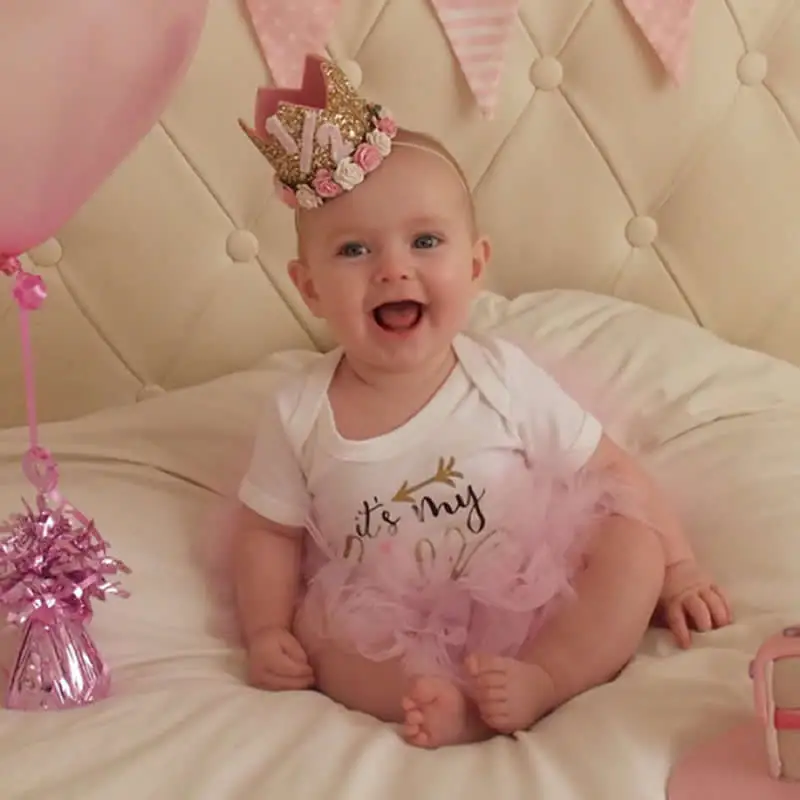 Детский комплект с цветами: корона украшения для волос малышей повязка на голову