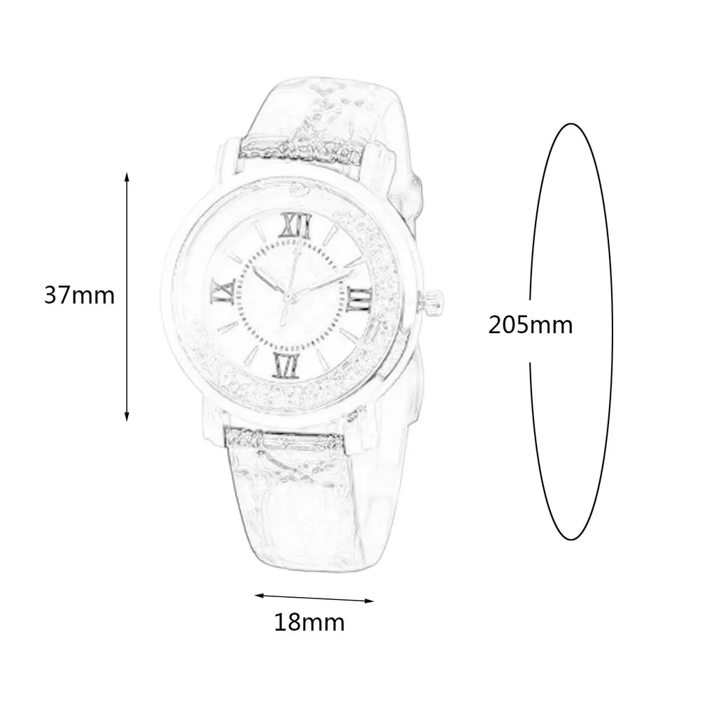 Модные женские часы кварцевые Стразы Украшения из тонкой искусственная (-ый)