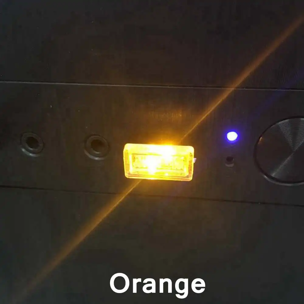 Orange 1 шт. мини USB ночной Светильник СВЕТОДИОДНЫЙ сигаретный светильник er автомобильный интерьерный атмосферный светильник лампа для ног светильник ing декоративный светильник - Испускаемый цвет: Orange