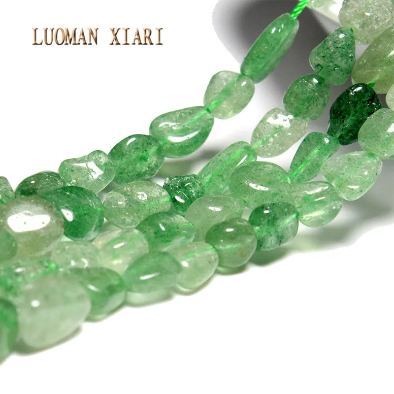 Бусины из натурального зеленого клубничного кварца 5-8 мм 15 дюймов 50 шт. |