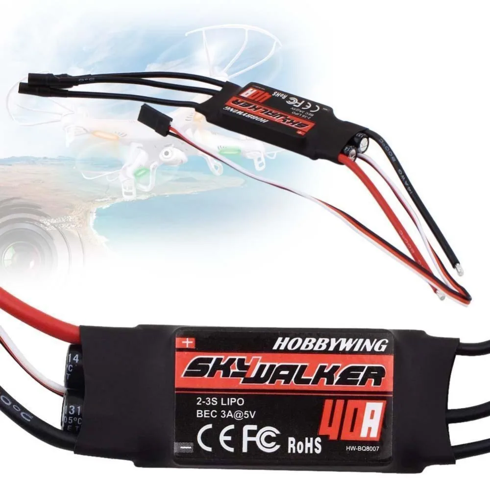 Вертолет Hobbywing SkyWalker-40A 2-3S Бесщеточный Регулятор скорости ESC 400 450 | Игрушки и хобби