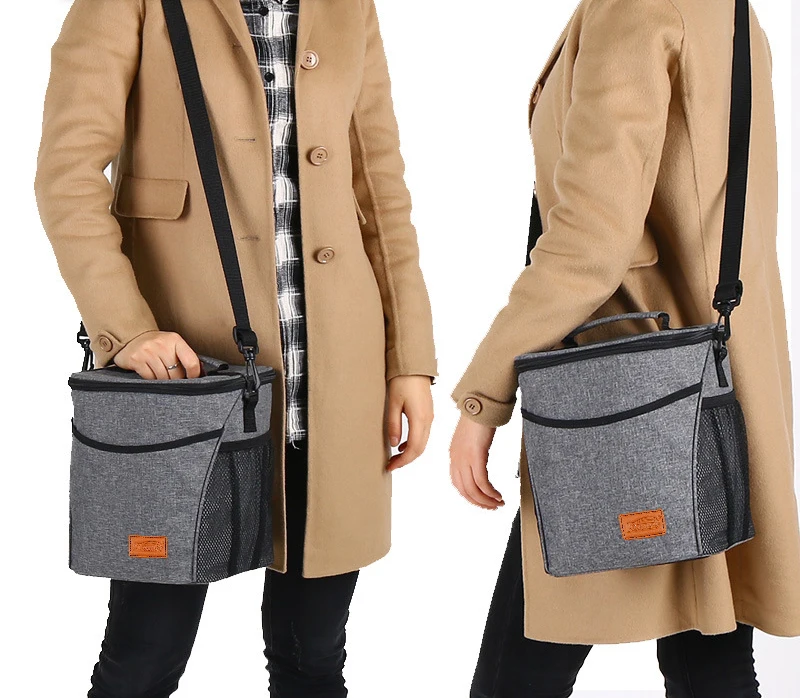 Герметичная сумка-холодильник на 9 л термокрутая изолированная сумка через плечо