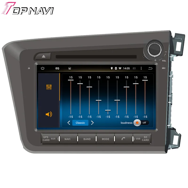 Автомобильный видеоплеер TOPNAVI 8 дюймов Восьмиядерный процессор 4 Гб ОЗУ Android 6 0
