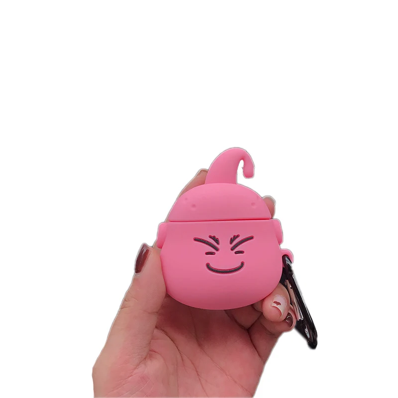 Airpods 1 2 милый японский мультфильм Dragon Ball Majin Buu наушники силиконовый чехол для Apple беспроводной Bluetooth гарнитура Чехлы Funda