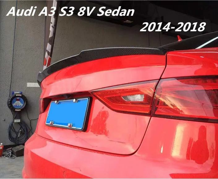 Автомобильный спойлер для заднего крыла из углеродного волокна Audi A3 S3 RS3 Sedan 2014 2015 2016 2017 2018|Спойлеры и крылья| |