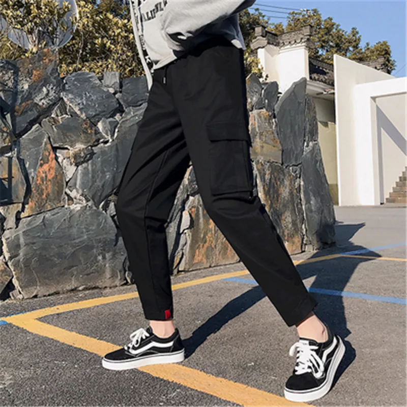 

WKOUD Women Cargo Pants 2019 Fashion Solid Streetpants Hiphop Loose Ankle-length Pants Candy Color Sweatpants Trousers P8979