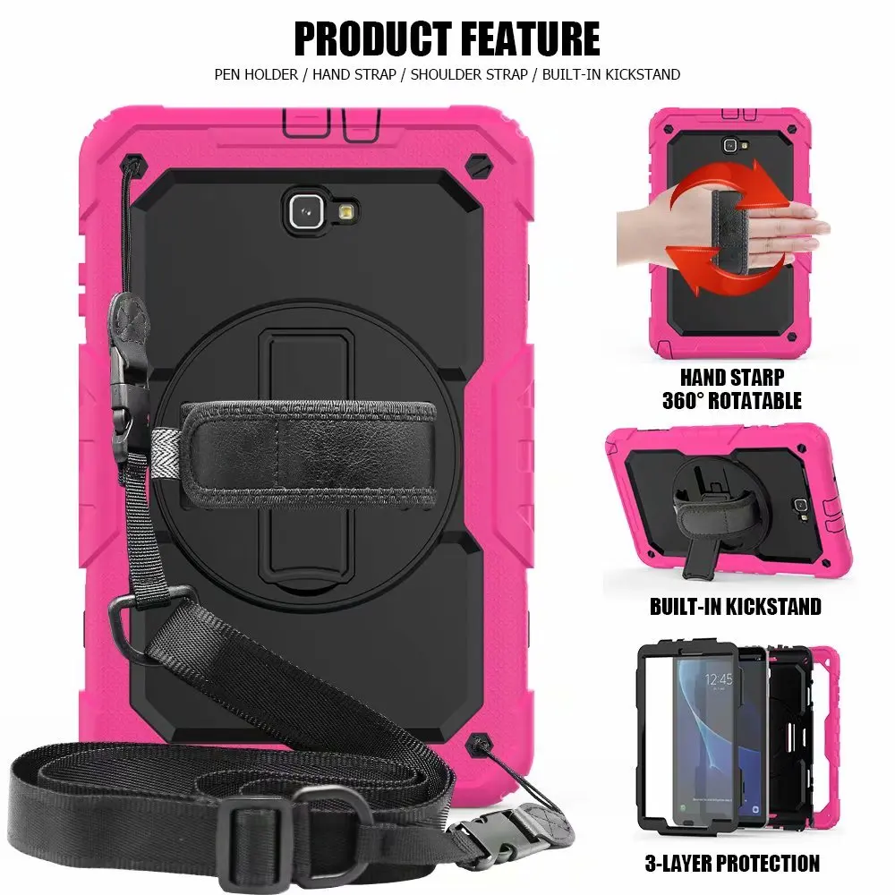 for Samsung Galaxy Tab A 10.1 2016 T580 T585 SM-T580 SM-T585 Case Shockproof Kids Kickstand Silicone Rubber Armor Cover |