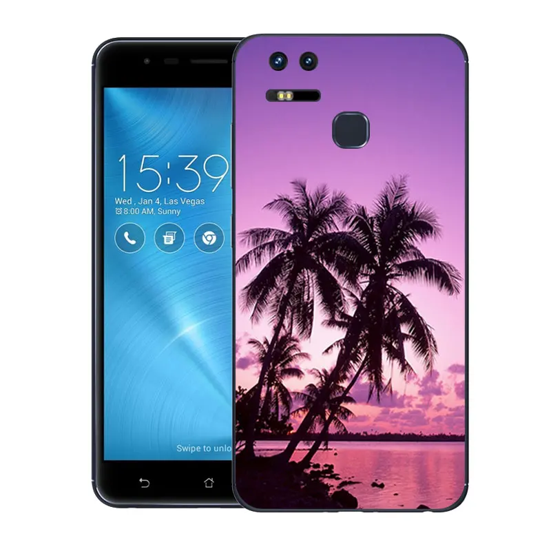 Модный чехол для Asus Zenfone 3 Zoom Ze553kl с кокосовым принтом мягкая задняя крышка из ТПУ
