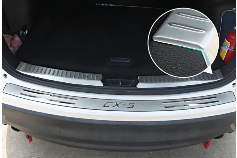 Rear Bumper Protector Tail Tailgate Trunk Guard Sill Plate Scuff Trim Cover For Mazda CX-5 CX5 2012 2013 2014 - 2016 Accessories |