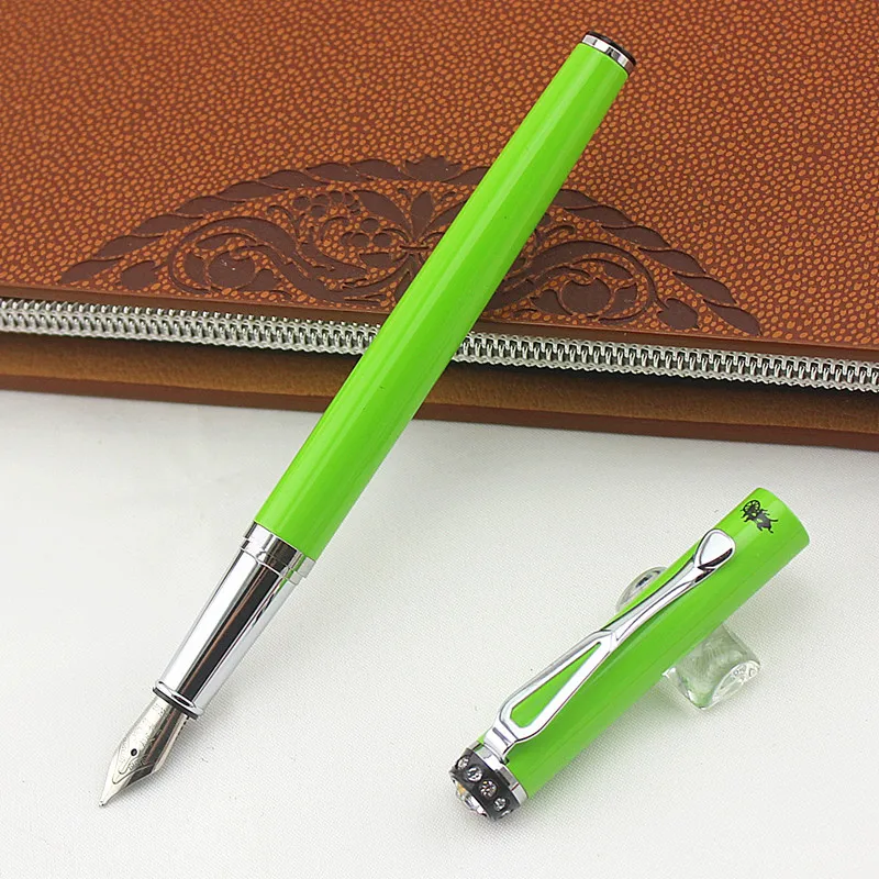 Jinhao 301 гладкий зеленый дополнительный тонкий наконечник 0 38 авторучка Роскошные
