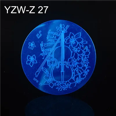 Z27 FWC 1 шт. DIY цветок кружева линии узоры круглые стальные шаблоны пластины для штамповки ногтей для Маникюр для кончиков ногтей инструмент Аксессуары - Цвет: Z27