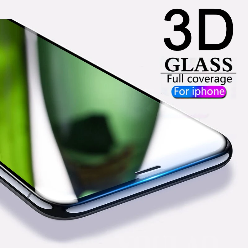 Защитное стекло 3D закаленное для iPhone 7 8 6 6S Plus X 10|Защитные стёкла и плёнки