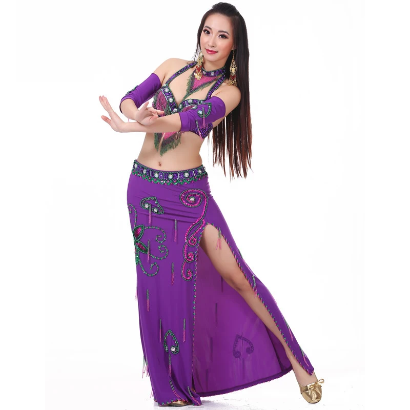 2018 Женская Одежда для танцев профессиональный костюм наряд бюстгальтер юбка с