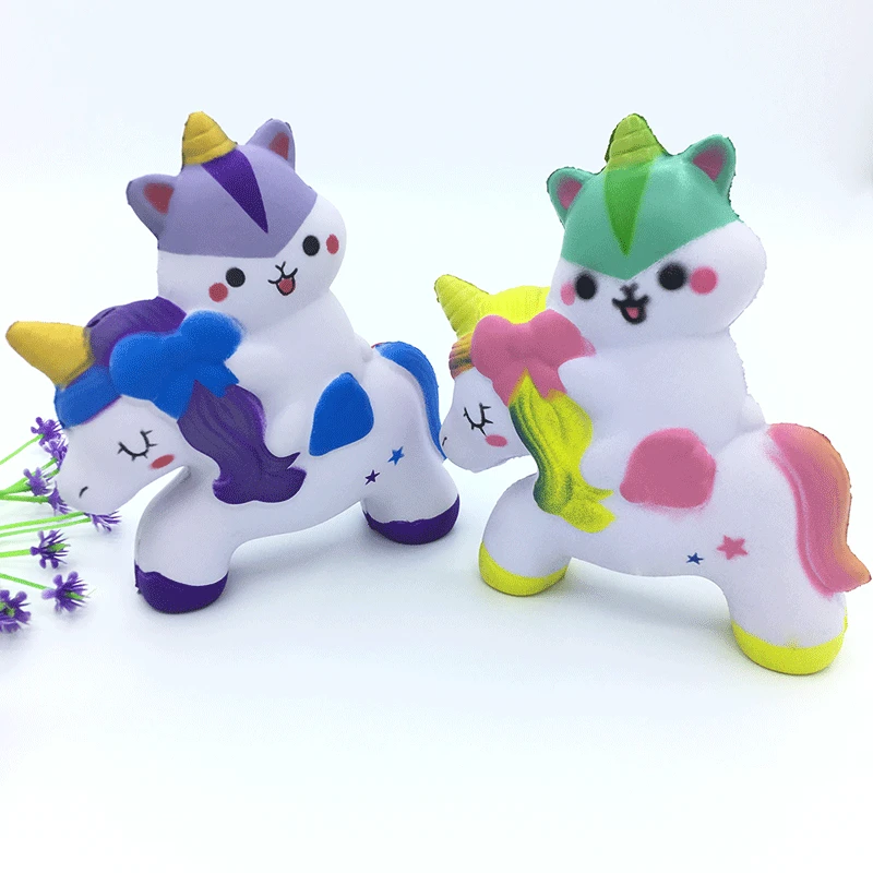 Игрушка в виде единорога сжимаемая медленно поднимающаяся кавайная гигантская