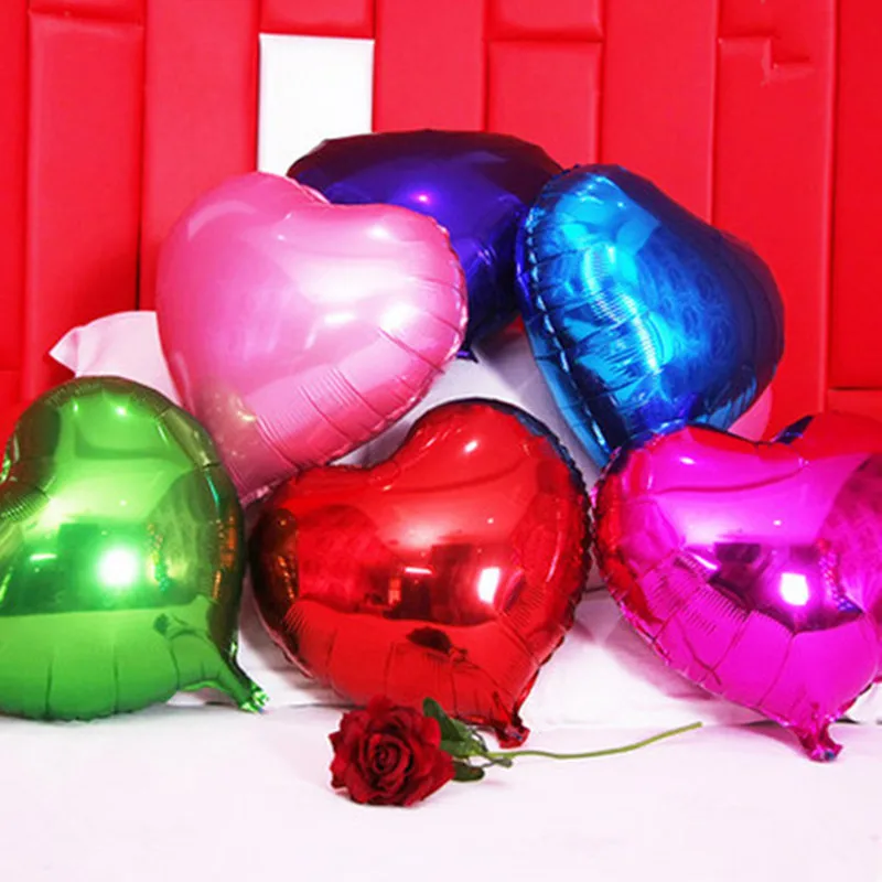 Фольгированные воздушные шары в форме сердца 10 дюймов|party supplies|party decoration weddingparty |