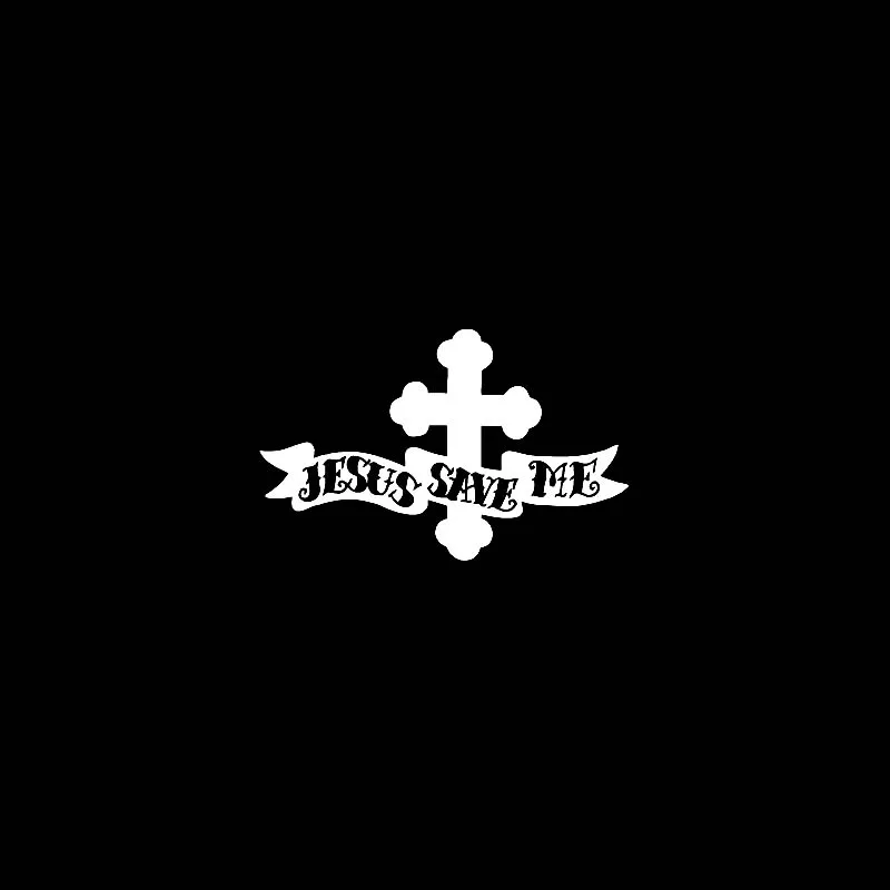 YJZT 17.8CM*11.2CM JESUS SAVE ME Vinyl Car Motorcycle Stickers Decals Black/Silver C13-00066 | Автомобили и мотоциклы