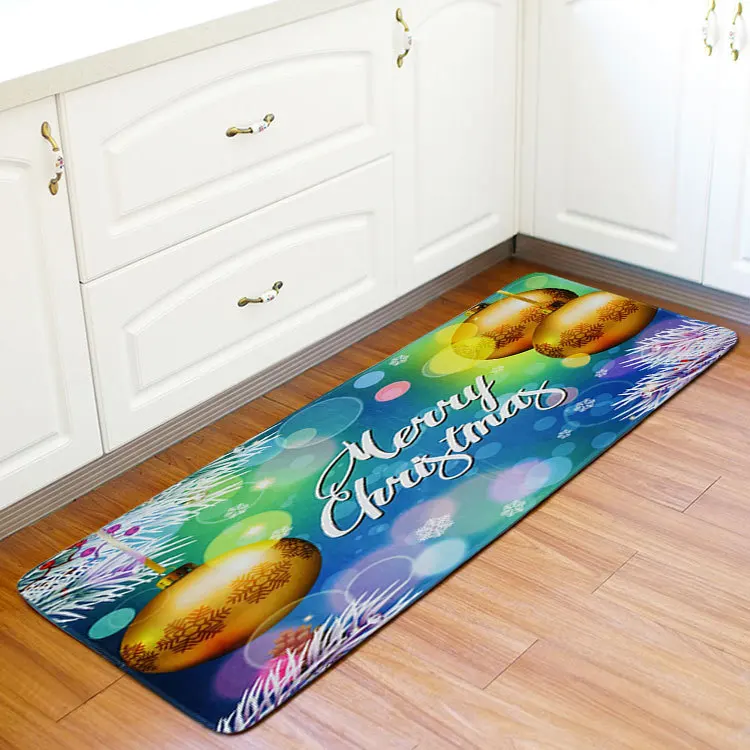 

Zeegle Christmas Floor Mat Non-slip Mat For Bathroom Living Room Carpet Non-slip Kitchen Rug Bedroom Carpet Foot Mat Bedside Rug