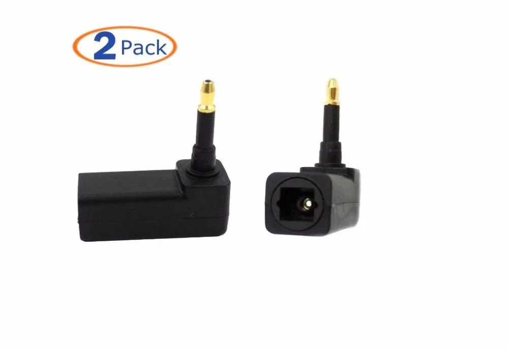 LBSC 2 Pack цифровой оптоволоконный Toslink прямоугольный 90 градусов гнездо до 3 5 мм мини