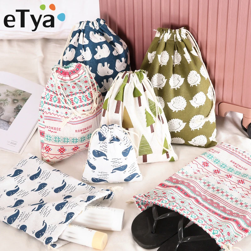 ETya Корейская косметичка на шнурке для путешествий Женская многофункциональная