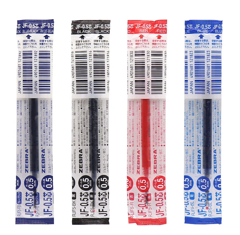 Zebra JF 0 5 0.5 гелевые чернила для шариковых ручек подходит SARASA JJ15 Pen 10 шт./лот|Стержни