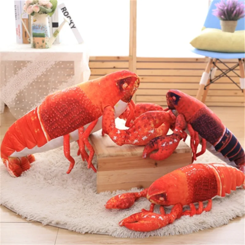 Креативная Слитная мультяшная плюшевая игрушка-креветка 60 см мягкие