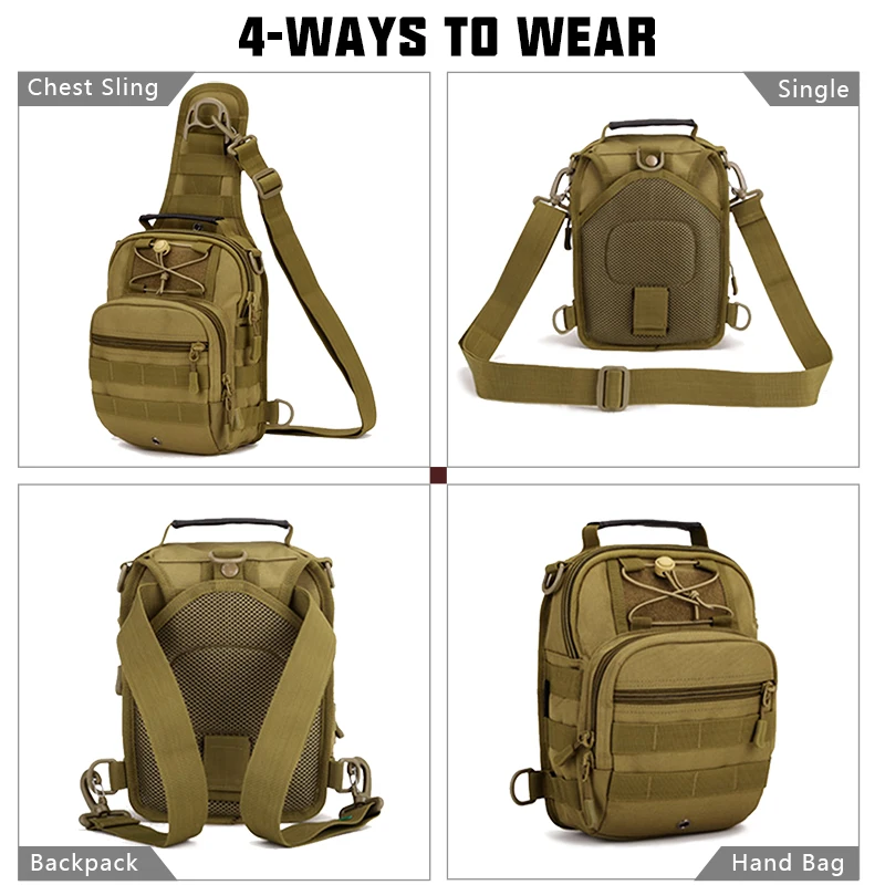 IDOGEAR Тактический Слинг сумки пакет небольшой EDC Molle штурмовой диапазон Рюкзак Военная армия плеча рюкзаки для улицы BG3505