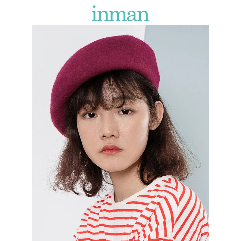 INMAN осенне-зимние женские шерстяные корейский береты в британском стиле японские