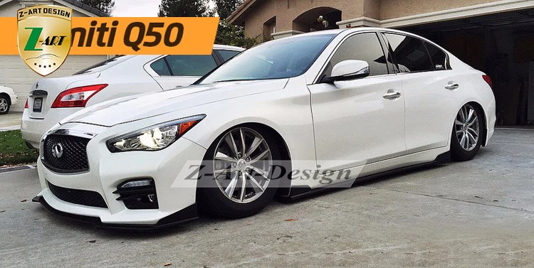 Z-ART углеродное волокно спереди губы для infiniti Q50 2014-2016 подбородка | Автомобили и