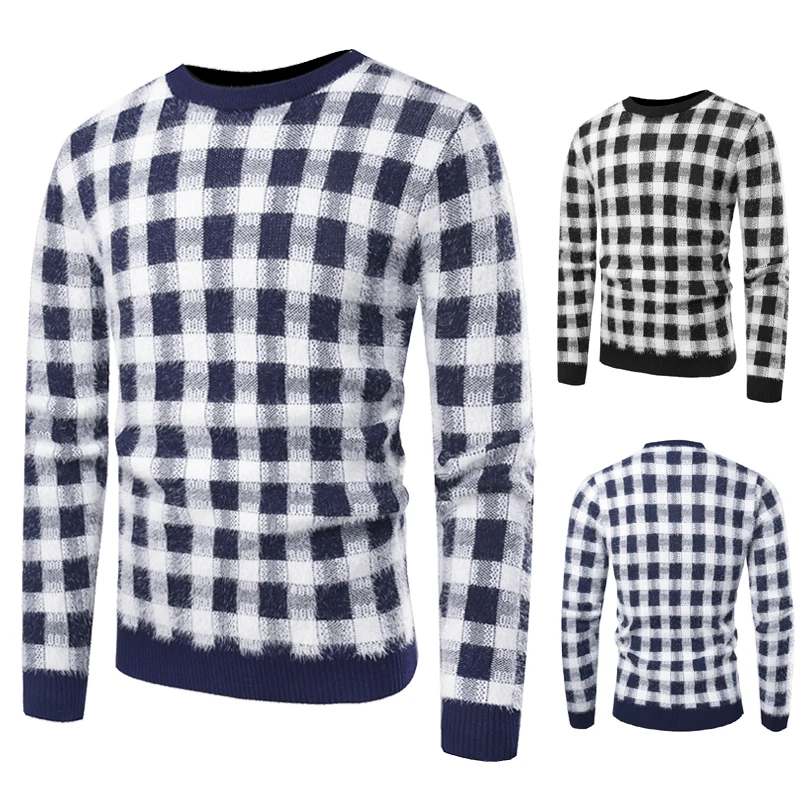 Кашемировый шерстяной свитер для мужчин 2018 осень зима Slim Fit пуловеры женщин Argyle
