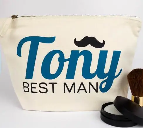Индивидуальный Лучший человек свадебный подарок пакеты для макияжа уникальный