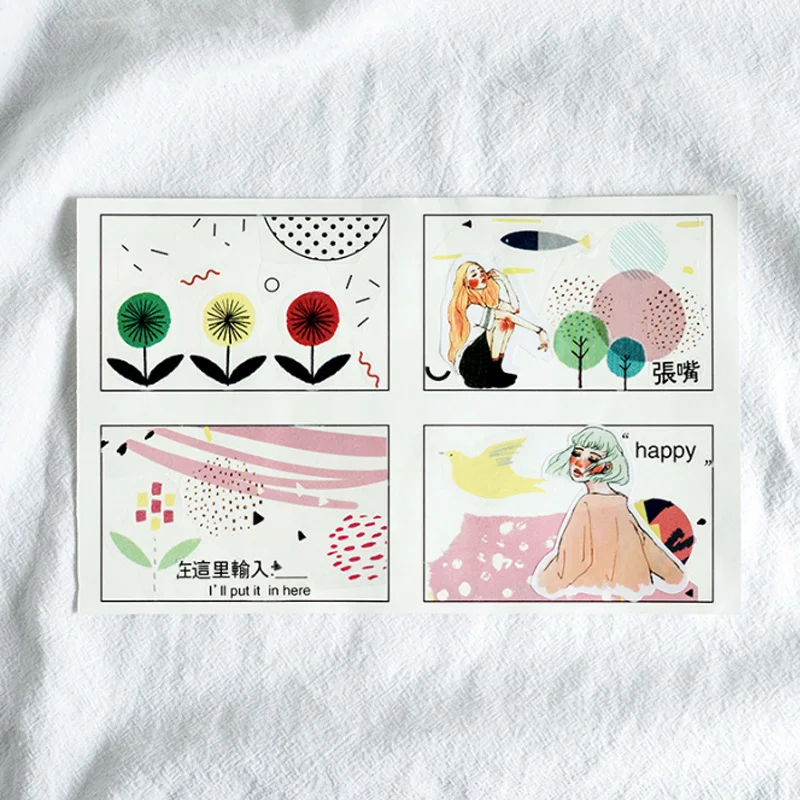 

40pcs/bag Afternoon tea mini sticker decoration series DIY ablum diary scrapbooking Cartoon kawaii sticker stationery