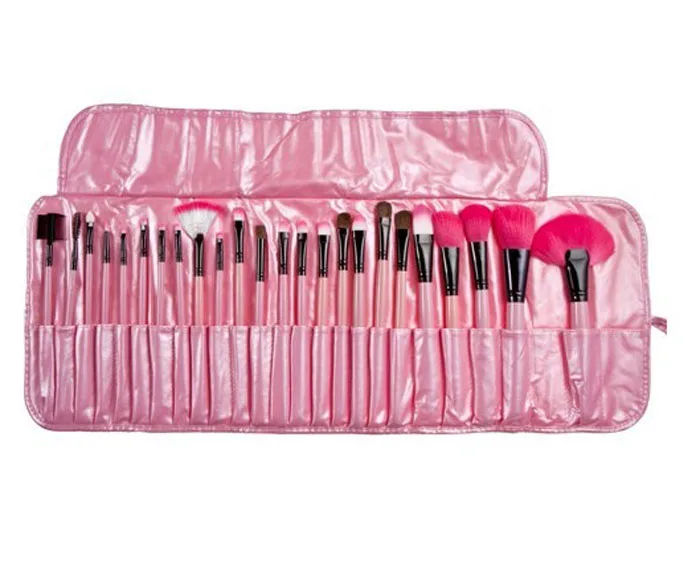 OutTop Pro 24Pcs Pouch Bag Case Superior Soft Cosmetic Makeup Brush Set Kit 6A16 Drop Shipping | Красота и здоровье