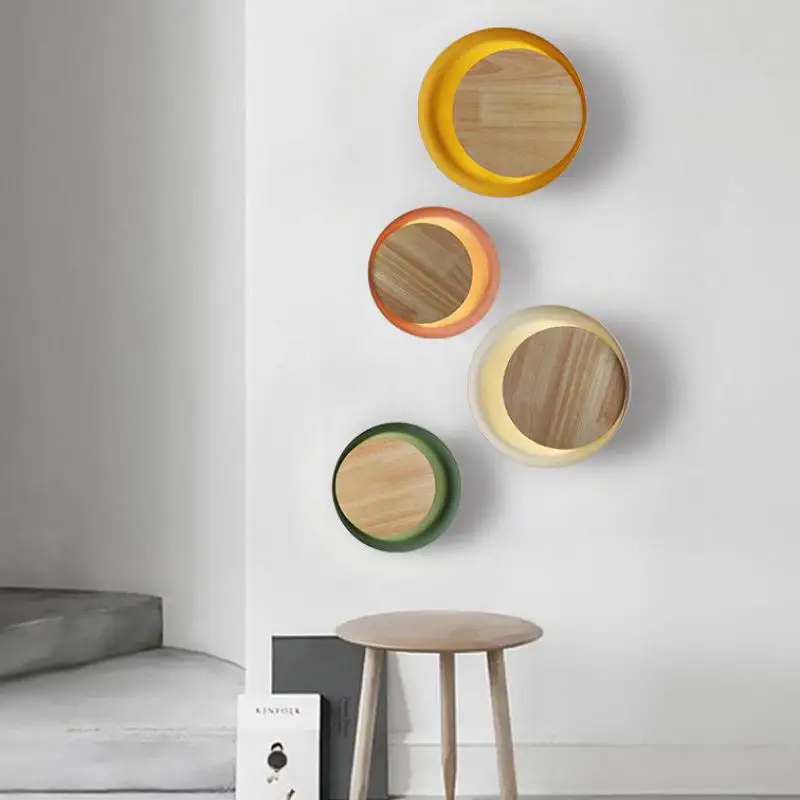 Скандинавский настенный светильник Macaron Moon Eclipse креативный прикроватный