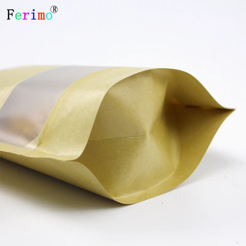 100 шт. окон и дверей самообеспеченности крафт-бумажный мешок досуг пищевая