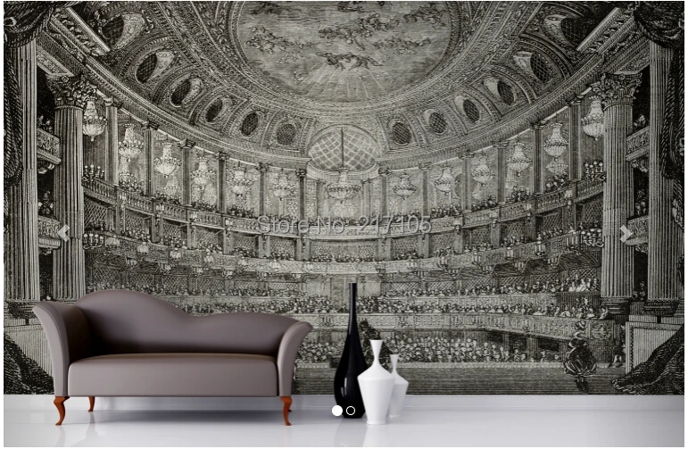 Пользовательские 3D стереоскопические обои для кинотеатра гостиной телевизора