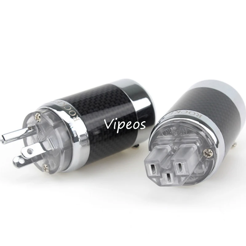 Пара ROCKETFISH углеродное волокно родиевое покрытие штепсельная вилка переменного