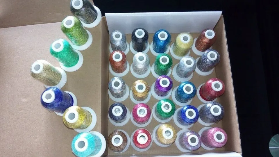 Популярный бренд Simthread популярная металлическая нить для вышивки 500 м +