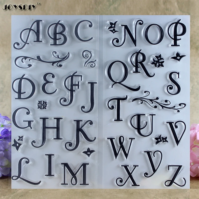 Классический большой Размеры Алфавит записки DIY фото карты учетной записи штамп