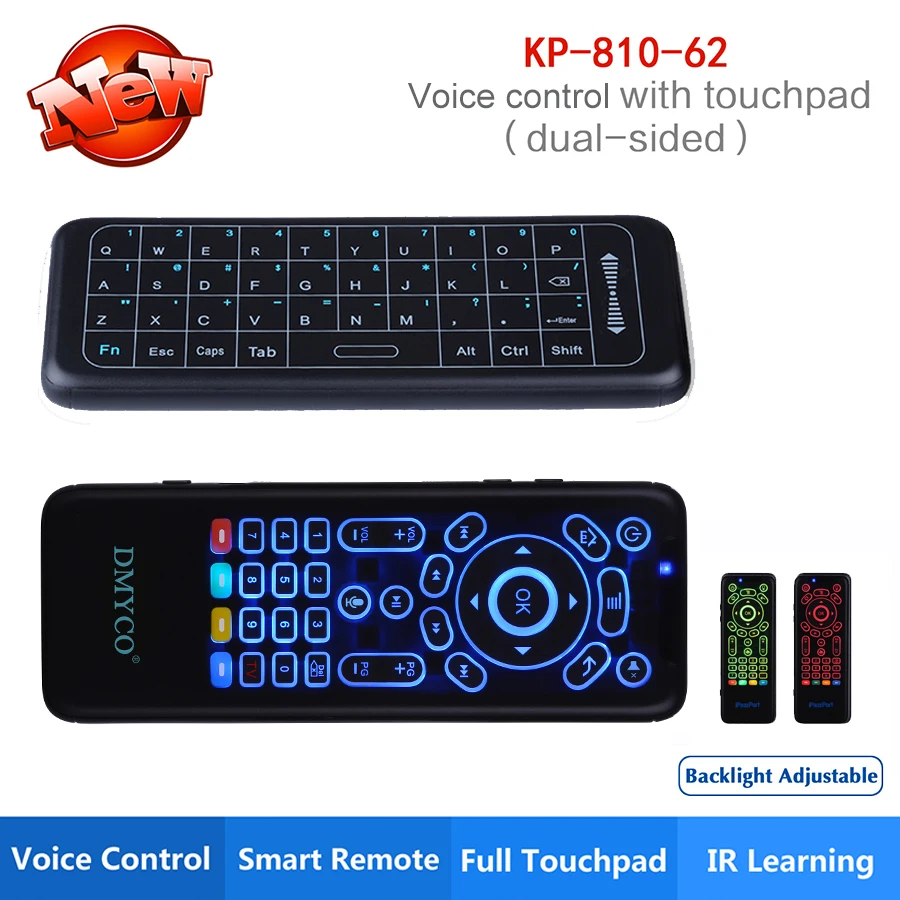 Новейшая беспроводная мини клавиатура 2 4G русская Сенсорная панель голосовой