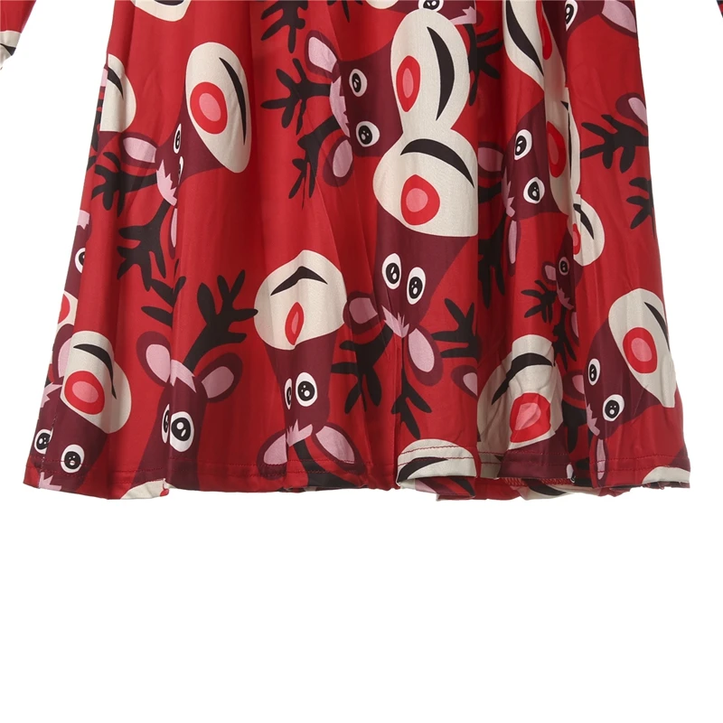 Новинка 2017 женское рождественское платье с длинным рукавом Короткое мини для